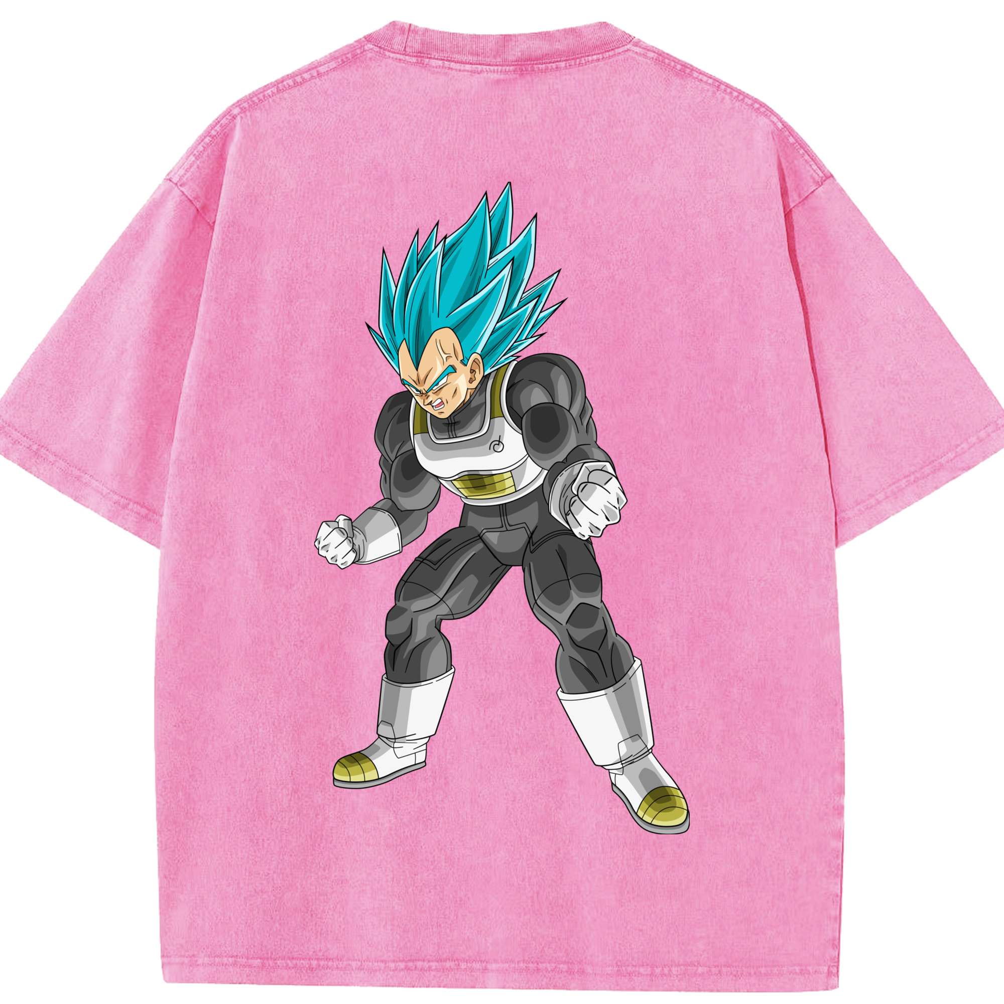 （画像用） ドラゴンボール ベジータ四世（Bejīta Yonsei）DRAGON BALL Vegeta IV 綿100% ヴィンテージ風 半袖Tシャツ（背面プリント）